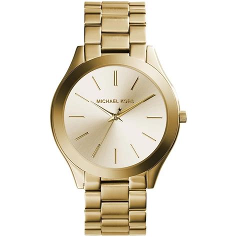 michael kors women's slim runway gold tone watch mk3492|Michael Kors runway watch.